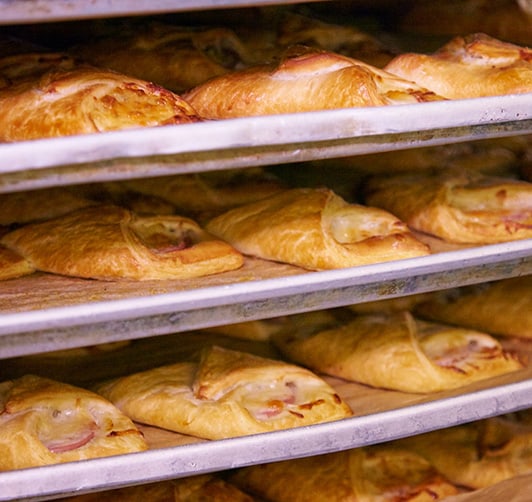 puff pastries cooling on baking trays